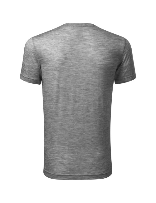 Adler MALFINIPREMIUM Koszulka męska Merino Rise 157 ciemnoszary melanż