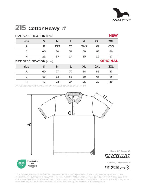 Koszulka polo męska cotton heavy 215 mandarynkowy Adler Malfini