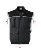Men`s work vest woody w52 ebony gray Adler Rimeck