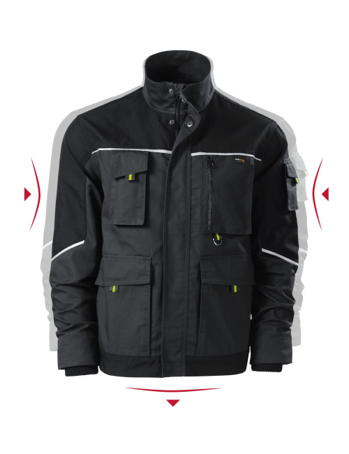 Ranger w53 men`s work jacket ebony gray Adler Rimeck