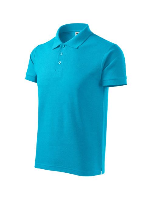 Koszulka polo męska cotton heavy 215 turkus Adler Malfini