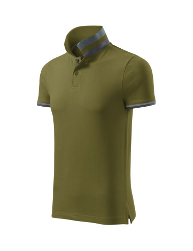 Koszulka polo męska collar up 256 zieleń avocado Adler Malfinipremium