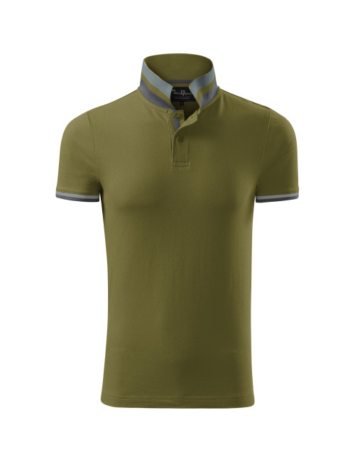 Koszulka polo męska collar up 256 zieleń avocado Adler Malfinipremium