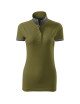 Koszulka polo damska collar up 257 zieleń avocado Adler Malfinipremium