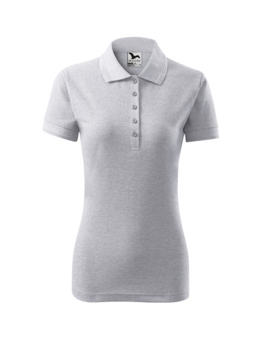 Ladies polo shirt pique polo 210 light gray melange Adler Malfini