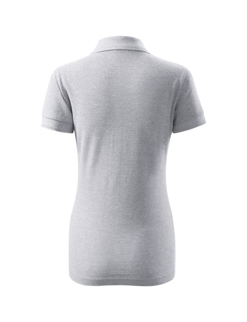 Ladies polo shirt pique polo 210 light gray melange Adler Malfini
