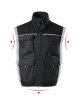 Men's Work Vest Adler Rimeck Ranger W54 Ebony Gray