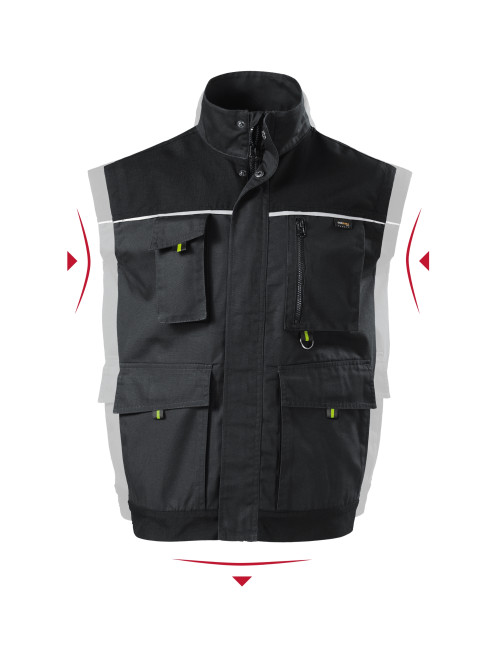 Herren-Arbeitsweste Adler Rimeck Ranger W54 ebony gray