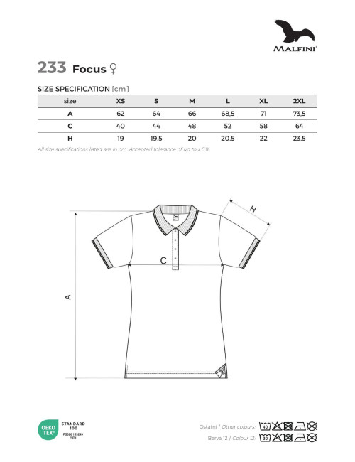 Koszulka polo damska focus 233 czerwony Adler Malfini®
