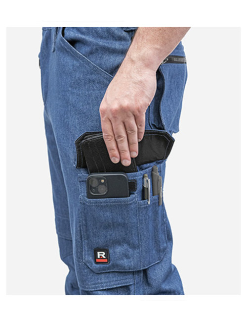 Jeansy robocze męskie Malfini Rimeck Vertex jasny denim - P&M
