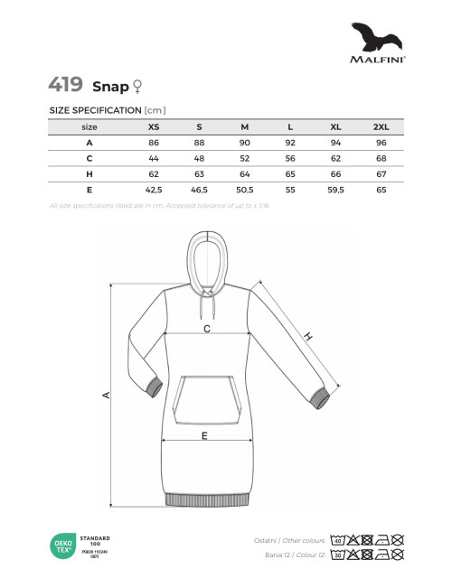 Damen-Schnappkleid 419 dunkelgrau meliert Adler Malfini®