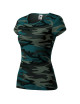 Damen-T-Shirt „Camo Pure C22 Camouflage Petrol“ von Adler Malfini®