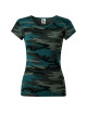 Damen-T-Shirt „Camo Pure C22 Camouflage Petrol“ von Adler Malfini®