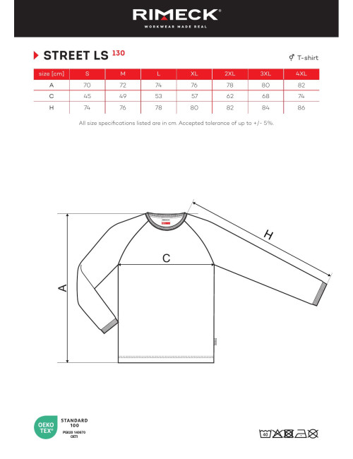 Herren-Straßen-T-Shirt ls 130 schwarz Adler Malfini®