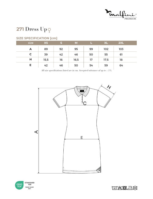 Etuikleid Malfini Dress Up 271 in Weiß