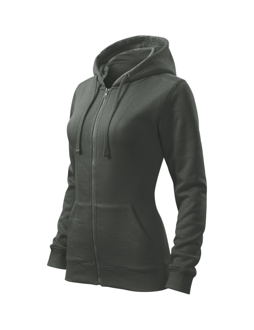 Women`s trendy zipper sweatshirt 411 dark khaki Adler Malfini®