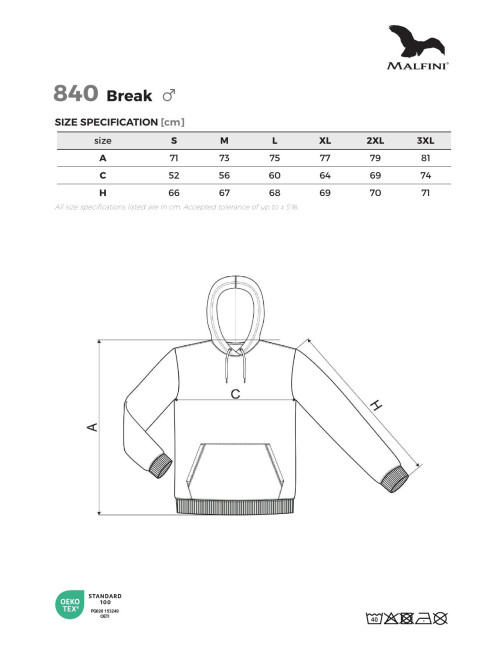 Herrenjacke Adler Malfini Break 840 Weiß