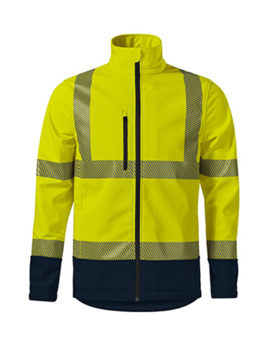 Softshell jacket unisex hv drop 5v3 fluorescent yellow Malfini Rimeck®