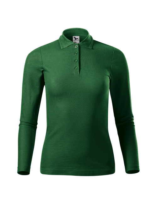 Damen-Poloshirt Piqué Polo LS 231 Flaschengrün Adler Malfini®