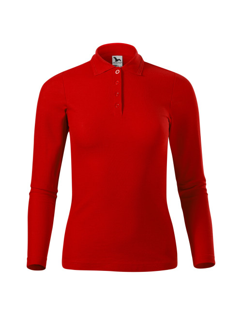 Damen-Poloshirt Piqué Polo LS 231 rot Adler Malfini®