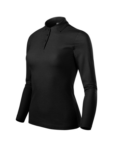 Women`s polo shirt pique polo ls 231 black Adler Malfini®