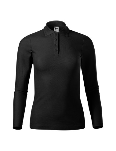 Women`s polo shirt pique polo ls 231 black Adler Malfini®