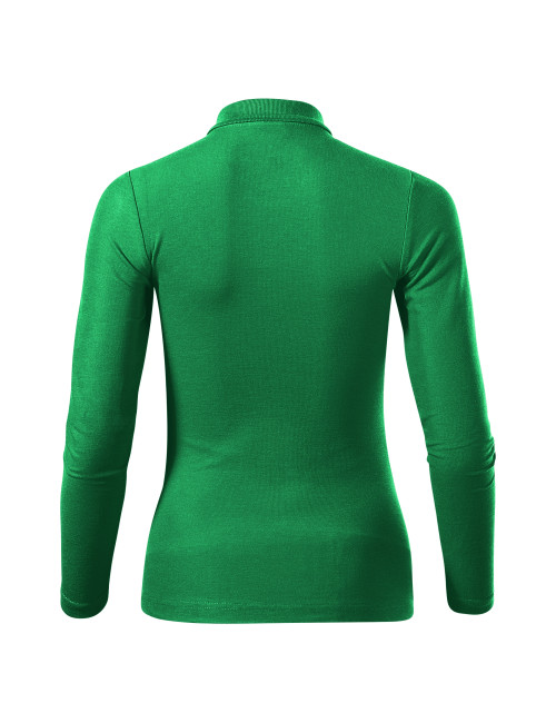 Damen Poloshirt Piqué Polo LS 231 Grasgrün Adler Malfini®