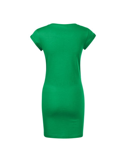 FREEDOM 178 grass green Loose women`s MALFINI tunic dress with embroidery