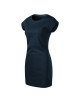 FREEDOM 178 navy blue Loose women`s dress tunic MALFINI printed logo