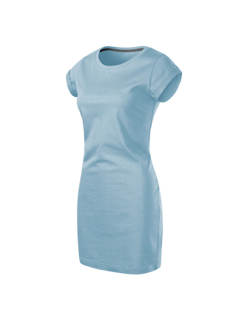 FREEDOM 178 Lockere blaue Damen-Tunika mit MALFINI-Logo-Aufdruck