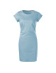FREEDOM 178 Loose blue women`s dress tunic MALFINI logo print