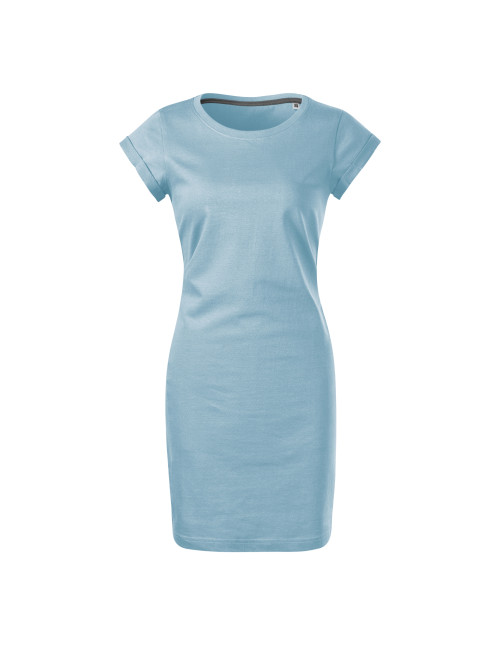 FREEDOM 178 Lockere blaue Damen-Tunika mit MALFINI-Logo-Aufdruck