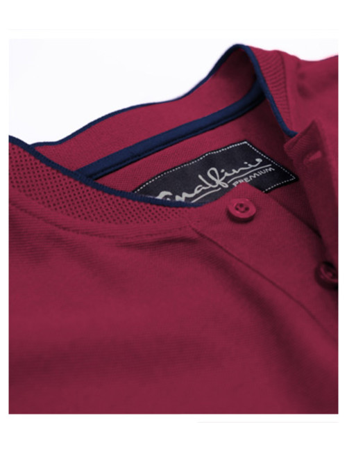 Diamond 273 garnet MALFINI Premium Koszulka polo męska bordo nadruk