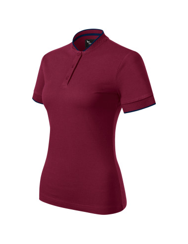 Diamond 274 garnet MALFINI Premium Women`s polo shirt with embroidery print