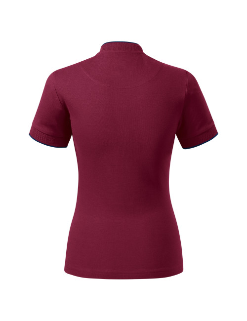 Diamond 274 garnet MALFINI Premium Women`s polo shirt with embroidery print