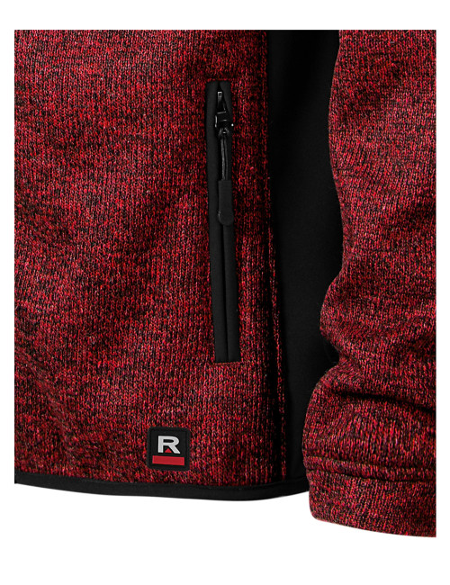 Casual 550 marlboro red men`s softshell knit jacket Malfini Rimeck