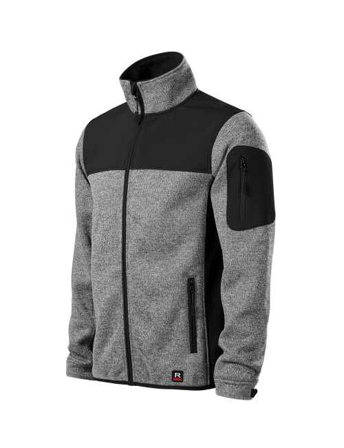 Lässige 550 Herren-Softshelljacke aus hellgrauem Strick von Malfini Rimeck