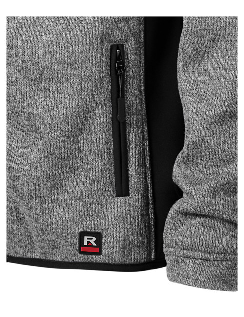 Lässige 550 Herren-Softshelljacke aus hellgrauem Strick von Malfini Rimeck