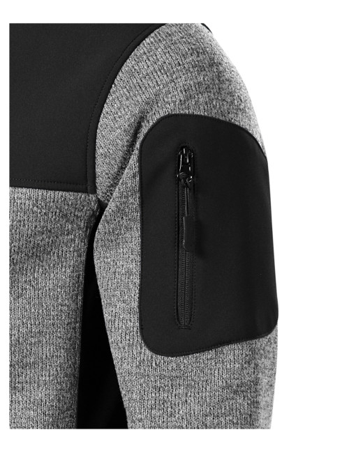 Lässige 550 Herren-Softshelljacke aus hellgrauem Strick von Malfini Rimeck
