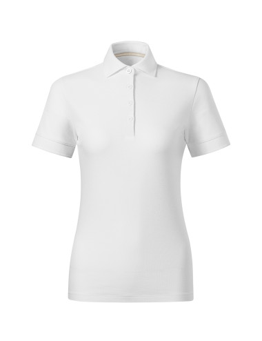 Prime (GOTS) 235 Weißes MALFINI-Poloshirt für Damen, Bio-Baumwolle