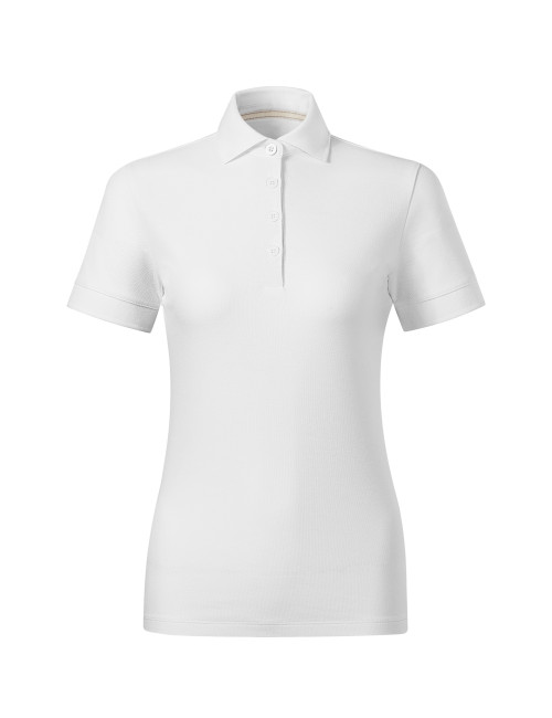 Prime (GOTS) 235 Weißes MALFINI-Poloshirt für Damen, Bio-Baumwolle
