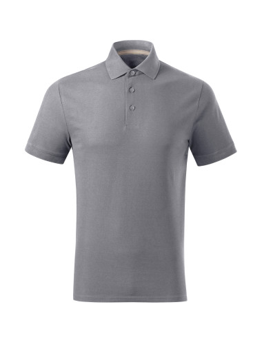 Prime (GOTS) 234 graues MALFINI Herren-Poloshirt, Computer-Stickerei