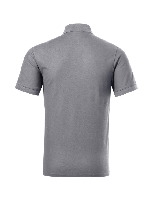Prime (GOTS) 234 gray MALFINI men`s polo shirt, computer embroidery