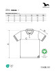Prime (GOTS) 234 graues MALFINI Herren-Poloshirt, Computer-Stickerei