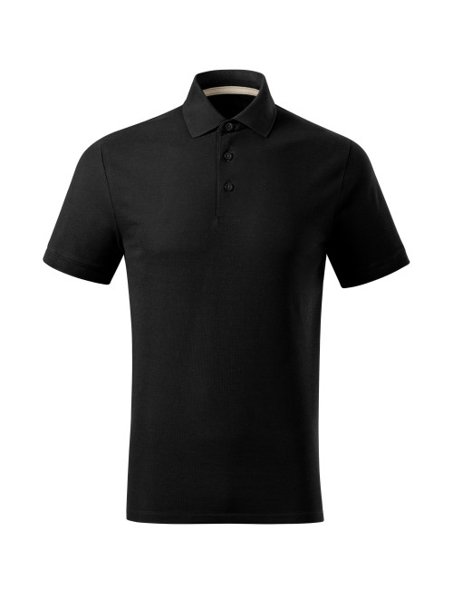 Prime 234 schwarzes MALFINI Herren-Poloshirt, Bio-Baumwolle, bedruckt