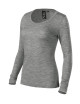 Malfini Women's Merino Rise LS Shirt Dark Gray Melange