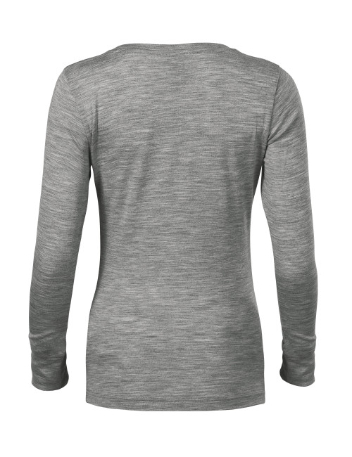 Malfini Women's Merino Rise LS Shirt Dark Gray Melange