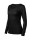 Merino rise ls 160 black Malfini premium women`s T-shirt
