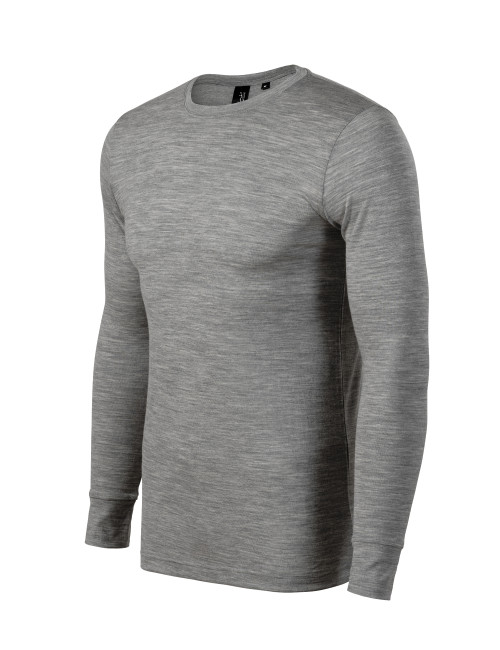 Malfini Men's Merino Rise LS 159 Dark Gray Melange T-Shirt