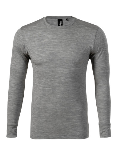Malfini Men's Merino Rise LS 159 Dark Gray Melange T-Shirt